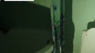 Brunette college teen shitting