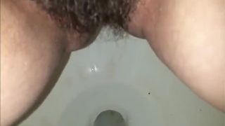 Mexican girl pooping in toilet