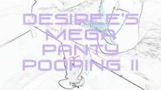 Thick blonde shitting in her panties