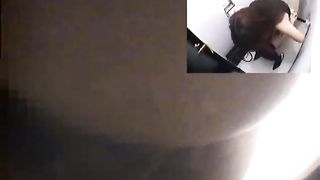 Hot brunette shitting