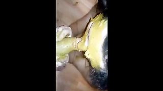 Wife gets covered in poop