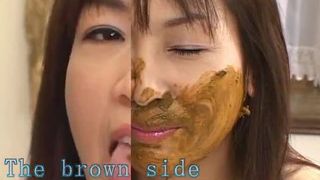 Covered her entire body with shit