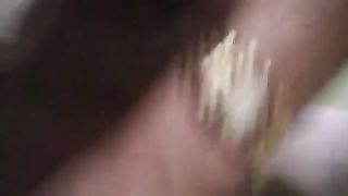 Blonde busty babe peeing on her slaves face