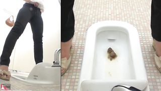 Rich Japanese girl pooping