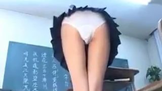 Japanese college girl pooping in white panties