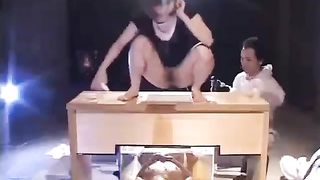 Many Japanese girls pooping on a girl