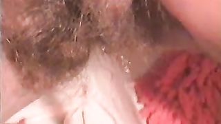 Vintage video of hairy housewife peeing