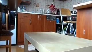 Sophia pooping on her coffee table