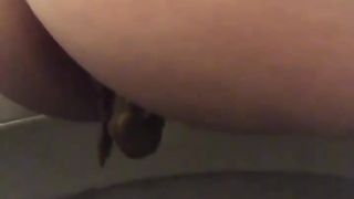 Turd stuck in tight asshole
