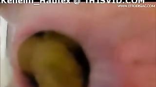 Tattooed girl pooping underwater