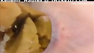 Tattooed girl pooping underwater