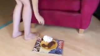 Huge brown turd from tight butthole