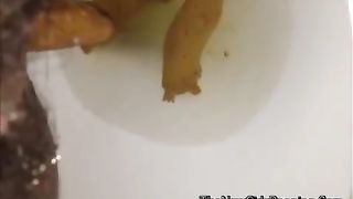 Three long turds from tight ass