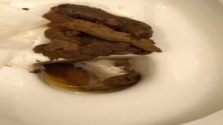 Blonde housewife forced to eat poop from a toilet