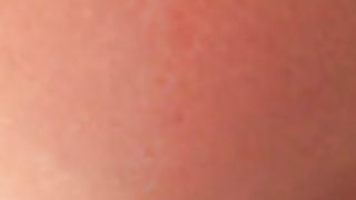 Close up of sexy babe pooping