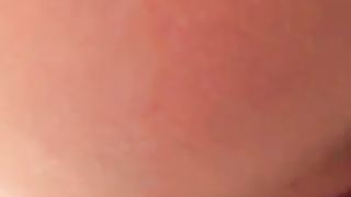 Close up of sexy babe pooping