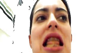 This is what a slut does for 1 dollar