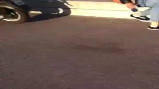 Caught a sexy teen pooping in public