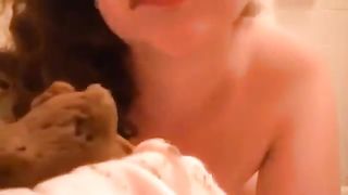 Hot babe eating fresh shit