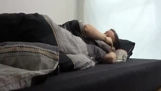 Pregnant babe shitting on bed