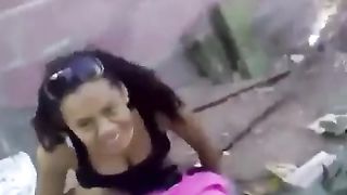 Caught a slut pooping in the yard