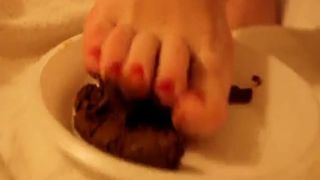 Real scat footjob