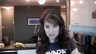 Beautiful babe shitting in colorful panties