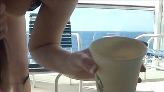 Huge pile of shit on a red plate