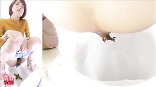 Hot japanese girls pooping in public bathroom