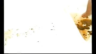 Hot blonde wife shitting