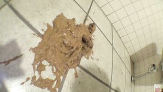 Real mess in a public bathroom