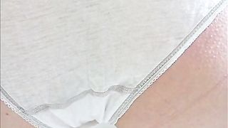 Close up panty pooping
