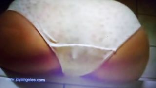 Slaps her ass during panty poop