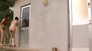 Two girls shitting in their panties