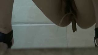 Spying on a Chinese girl that's shitting