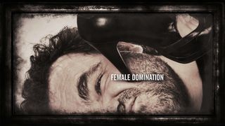 Hot mistress feeding male slave