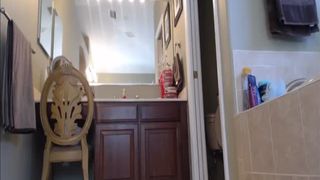 Teen shitting in pink pants