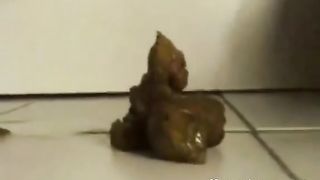 Hairy babe riding a dirty dock