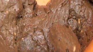 College girl tasting her own shit