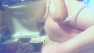 Smearing shit on her ass