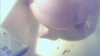 Smearing shit on her ass