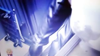 Spying on a girl that's pooping in panties