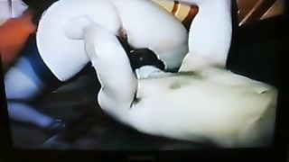 Feeding her boyfriend with shit