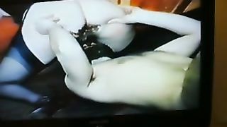 Feeding her boyfriend with shit