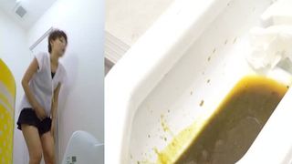 Girls on period pooping