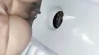 Indian aunty pooping big turds