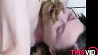 Trying to poop on her own face