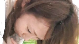 Brown haired girl shitting in her undies