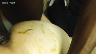 Interracial scat anal sex
