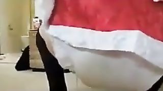 Two girls pooping by turn in diapers